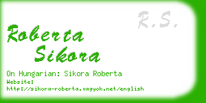 roberta sikora business card